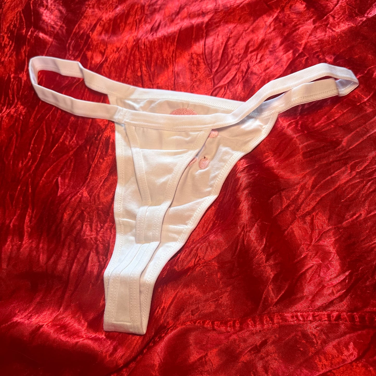 :3 Thong (XL) white/pink