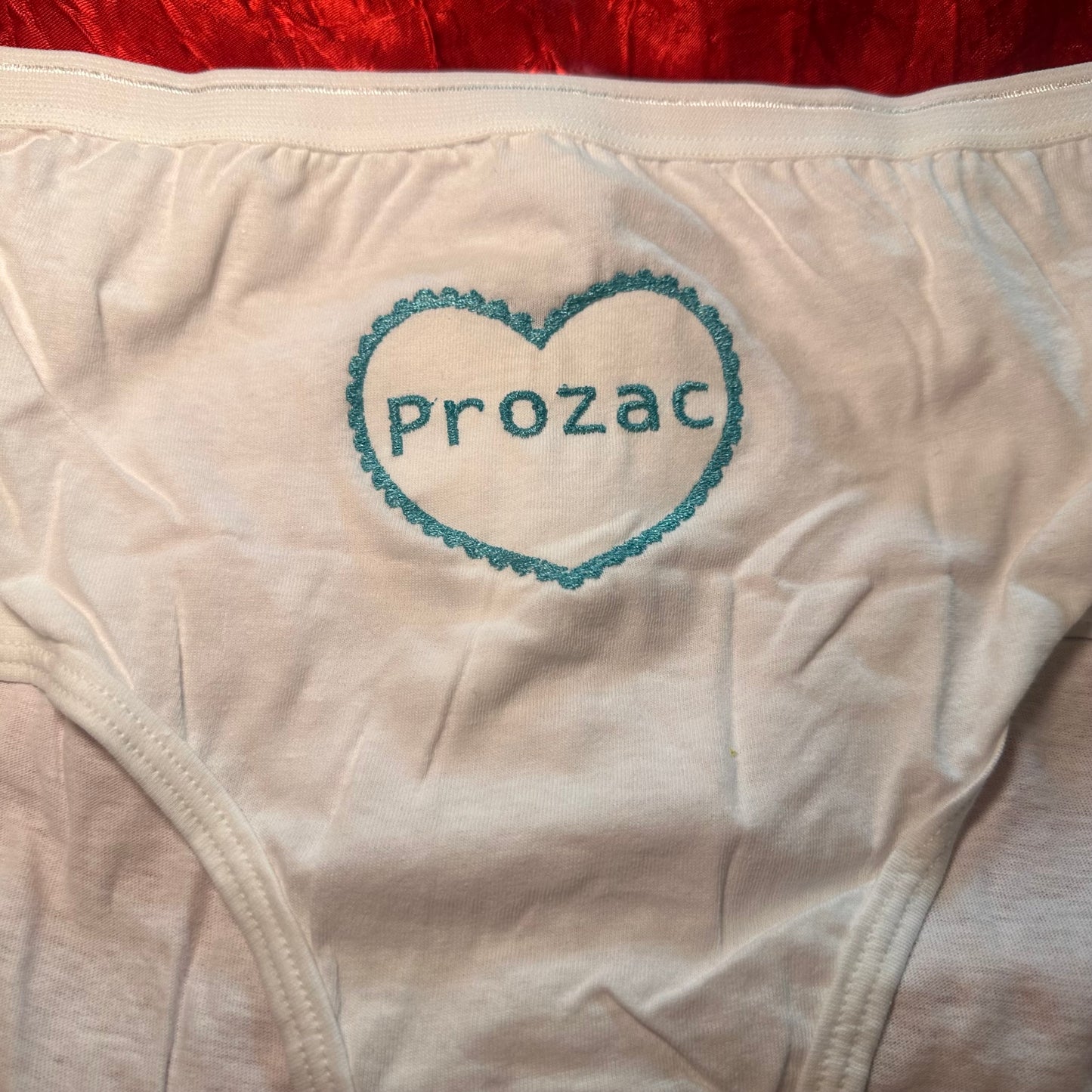 Prozac Panties (S) white/blue