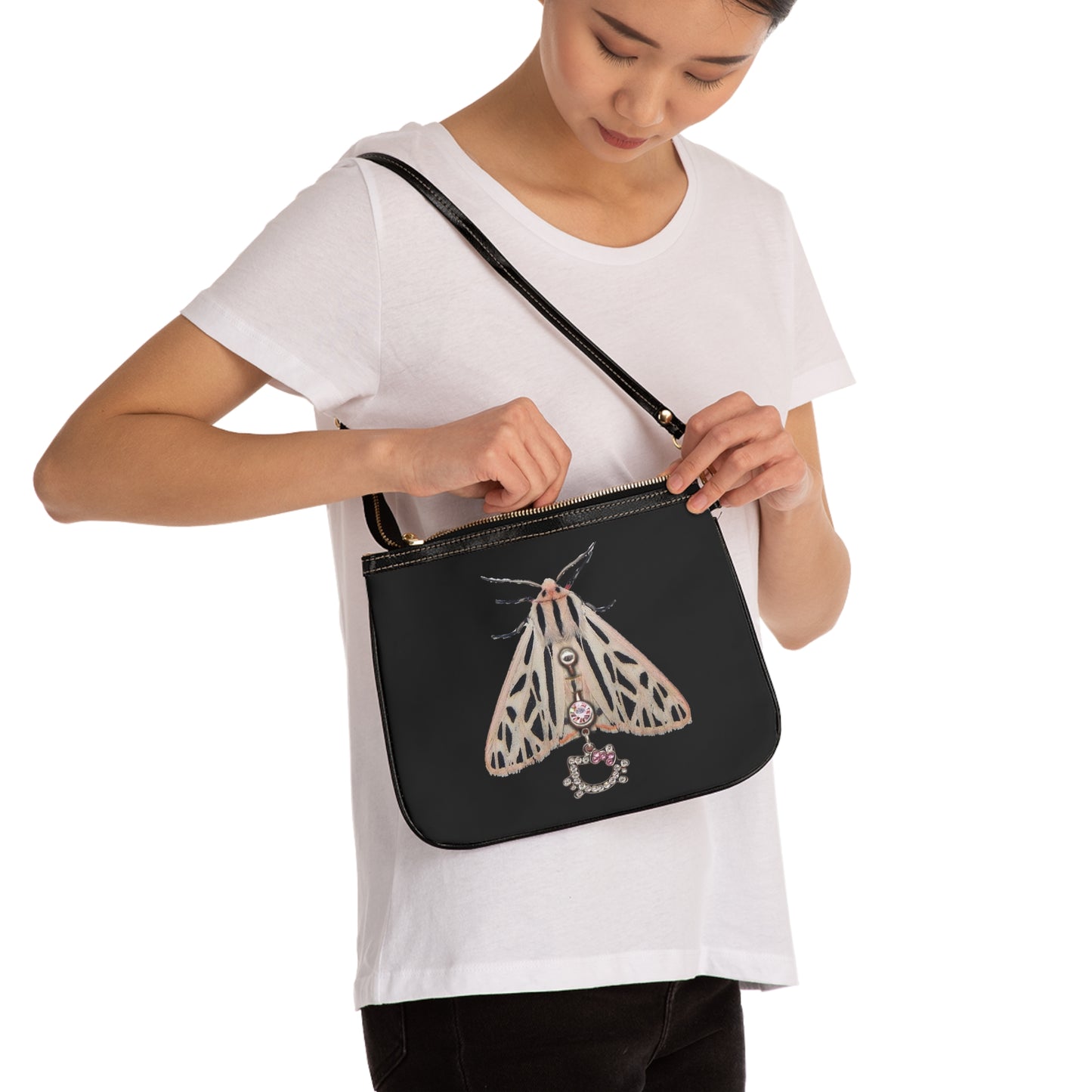Pierced Moth Shoulder Bag