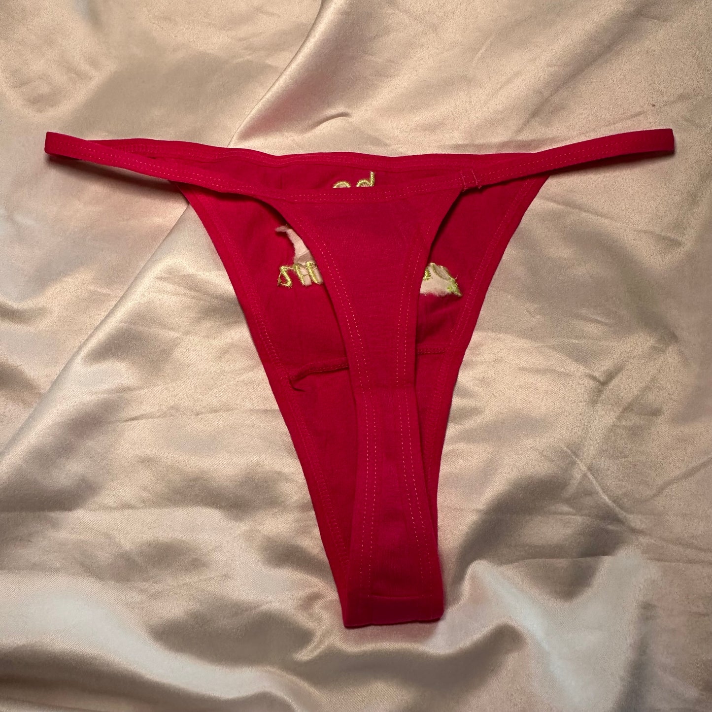 To be a woman is to perform thong (s) pink/green