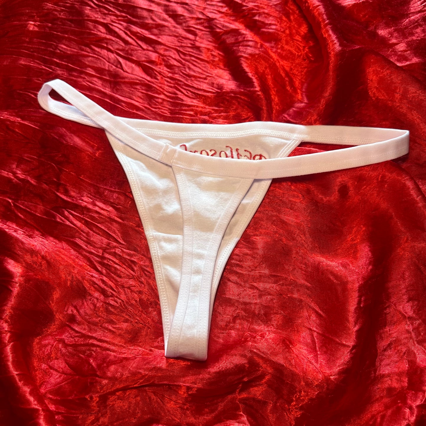 Philosopher Thong (S) white/red