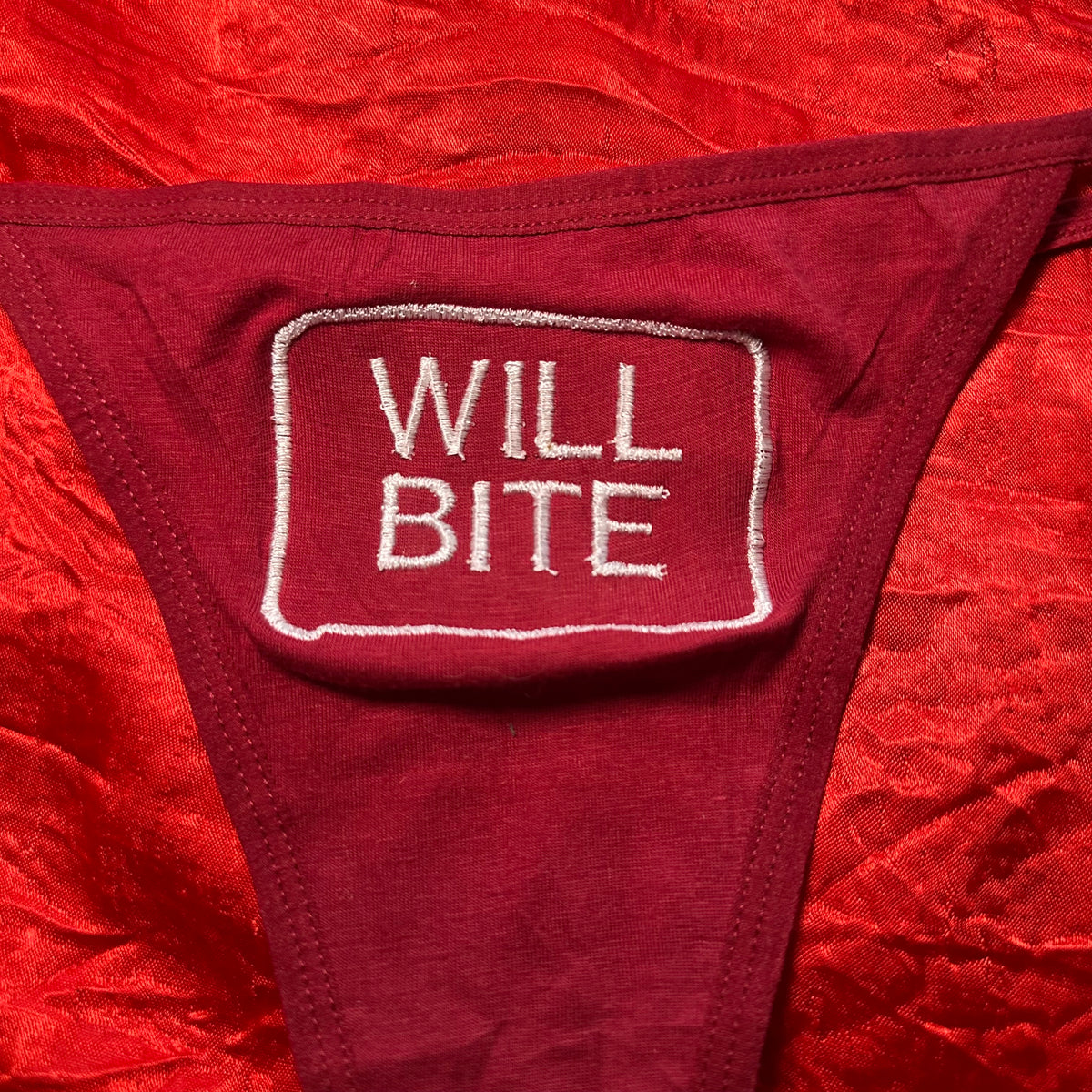 Will Bite Thong (S) maroon/white