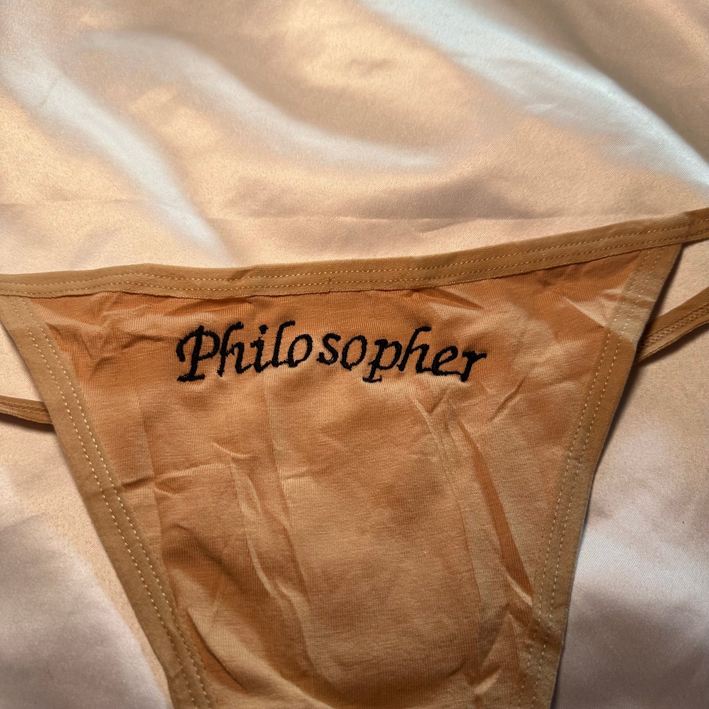 Philosopher Thong (L) beige/black