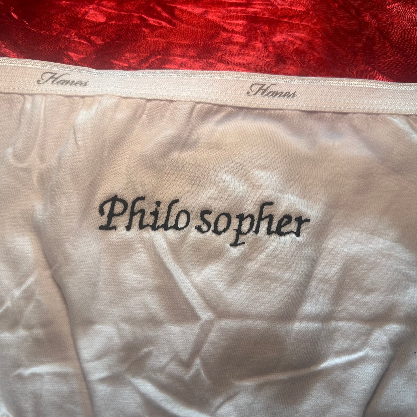 Philosopher Panties (XL) white/black
