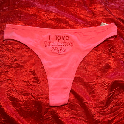 Feminine Rage Pantie Thong (L) pink/red