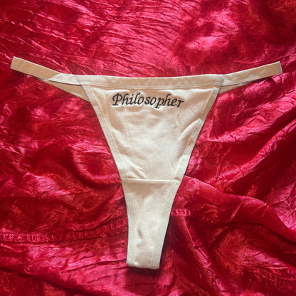 Philosopher Thong (XL) beige/black