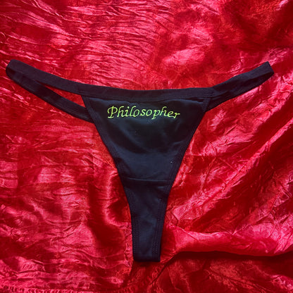 Philosopher Thong (XL) black/green
