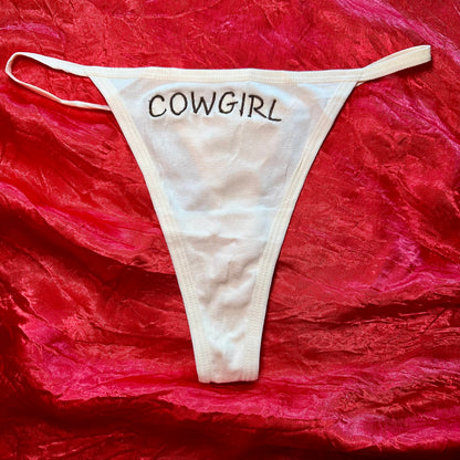 Cowgirl Thong (S) beige/brown