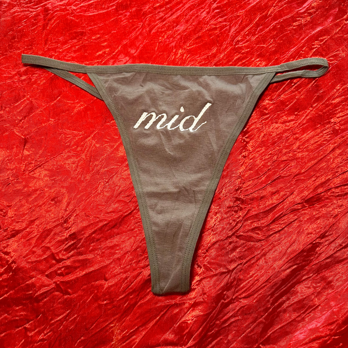 Mid Thong (XL) grey/white