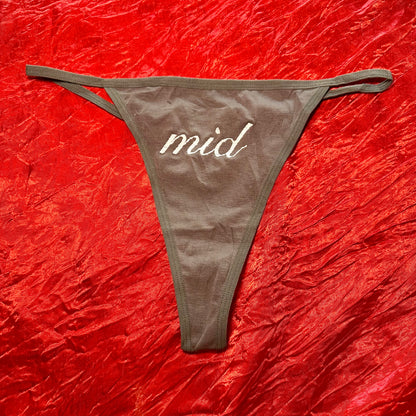 Mid Thong (XL) grey/white