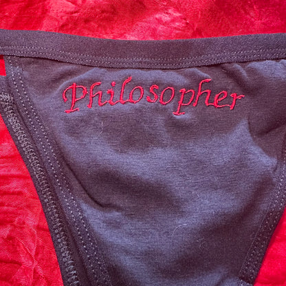 Philosopher Thong (XL) black/red