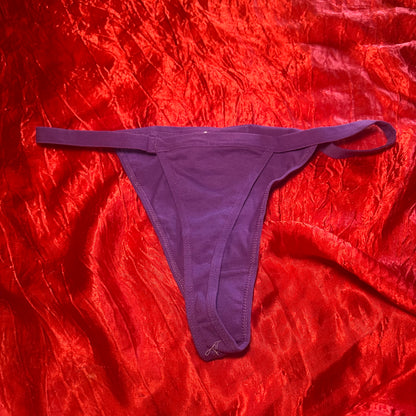 Worship Me Thong (M) purple/white