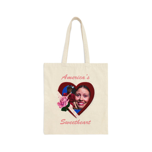 America's Sweetheart Pearl Cotton Canvas Tote Bag