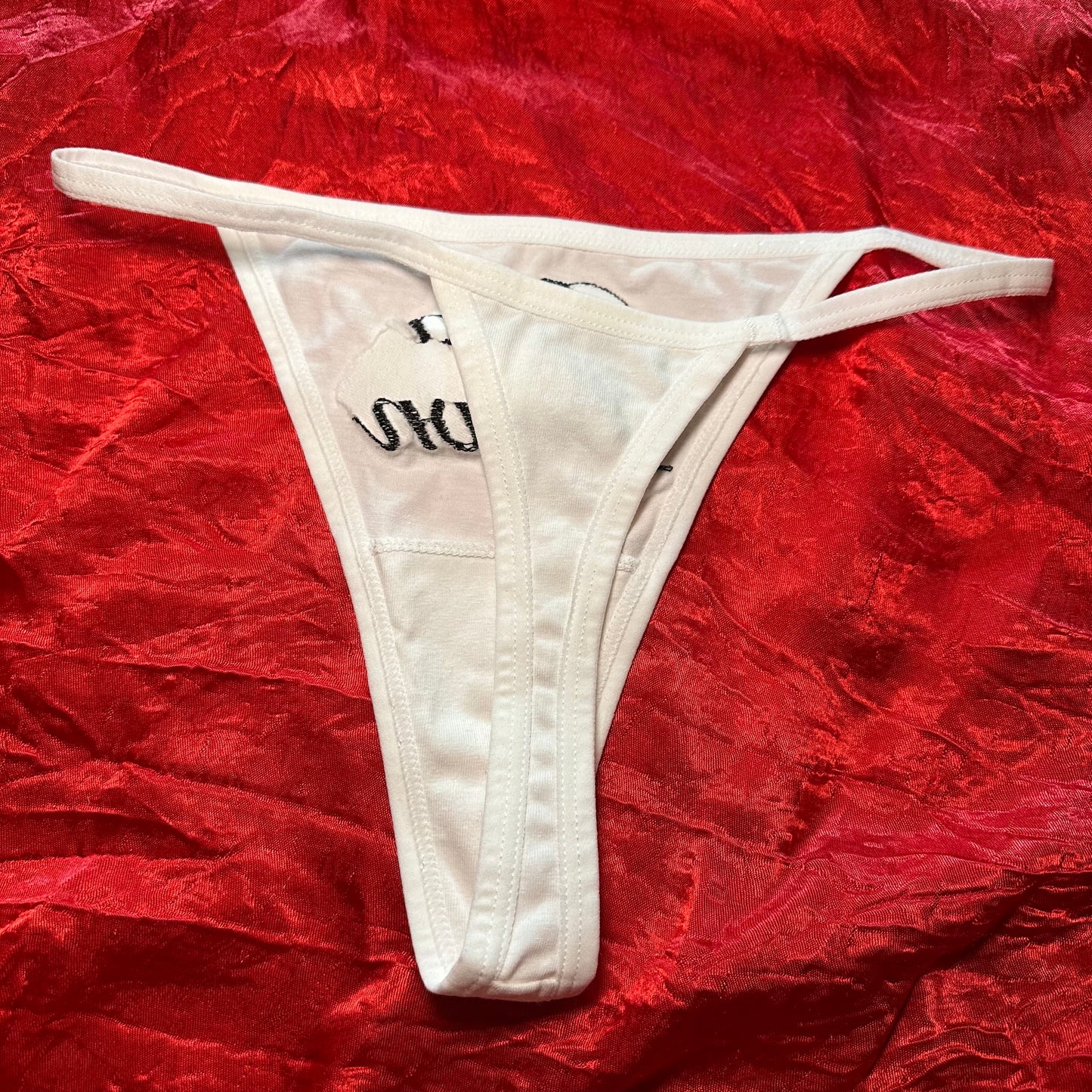 Diva Down Thong (S) white/black