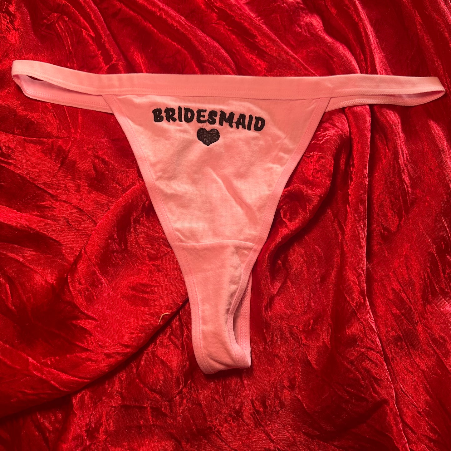 Bridesmaid Thong (XL) pink/black