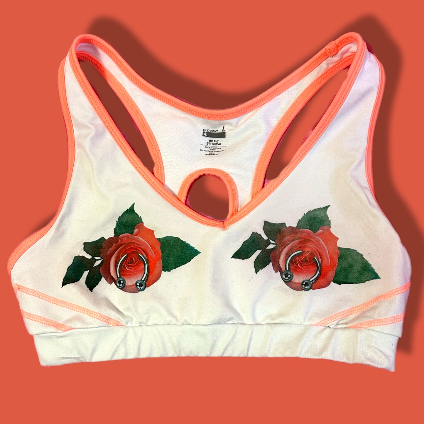 Pierced Rose Bra (L)