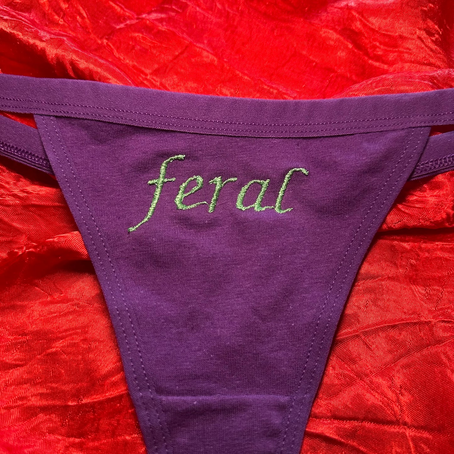Feral Thong (M) purple/green