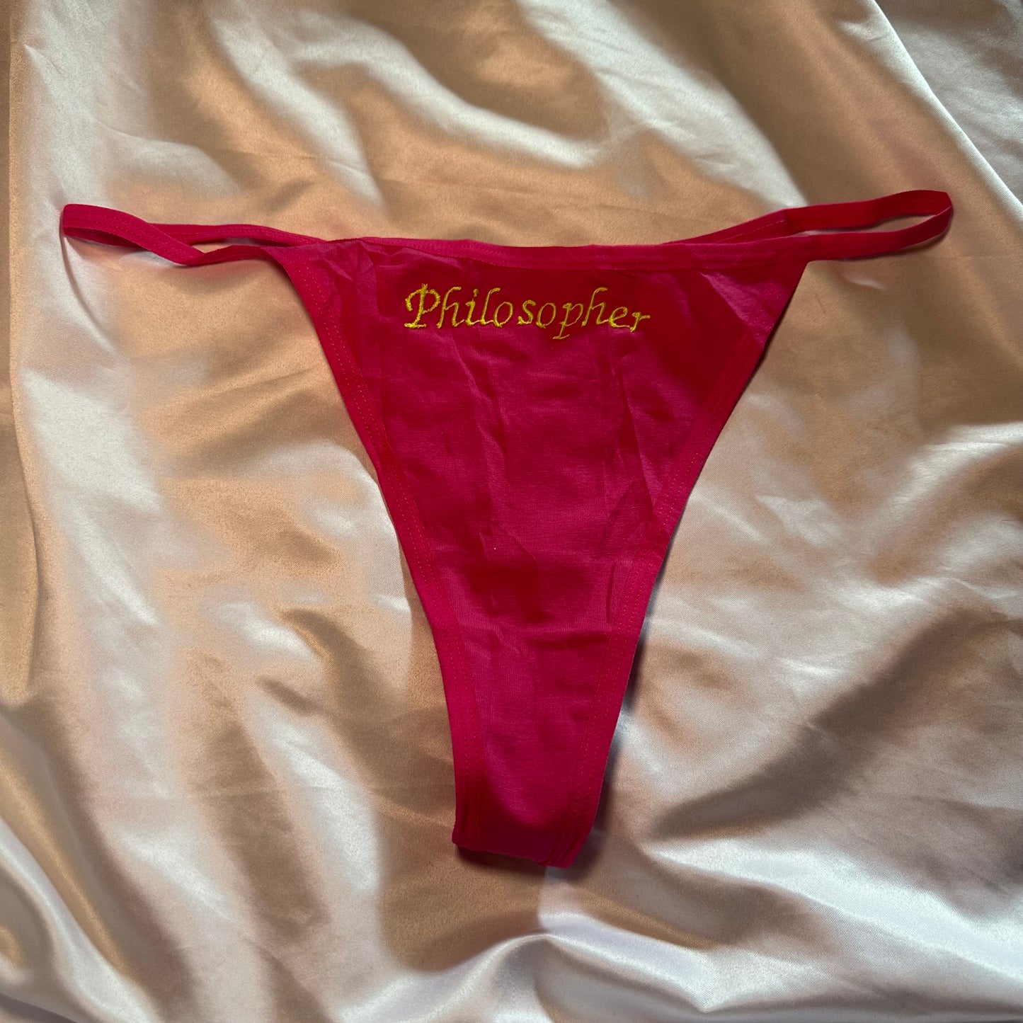 Philosopher Thong (L) pink/green