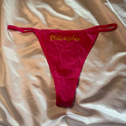 Philosopher Thong (L) pink/green