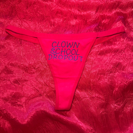 Clown School Dropout Thong (M) red/blue