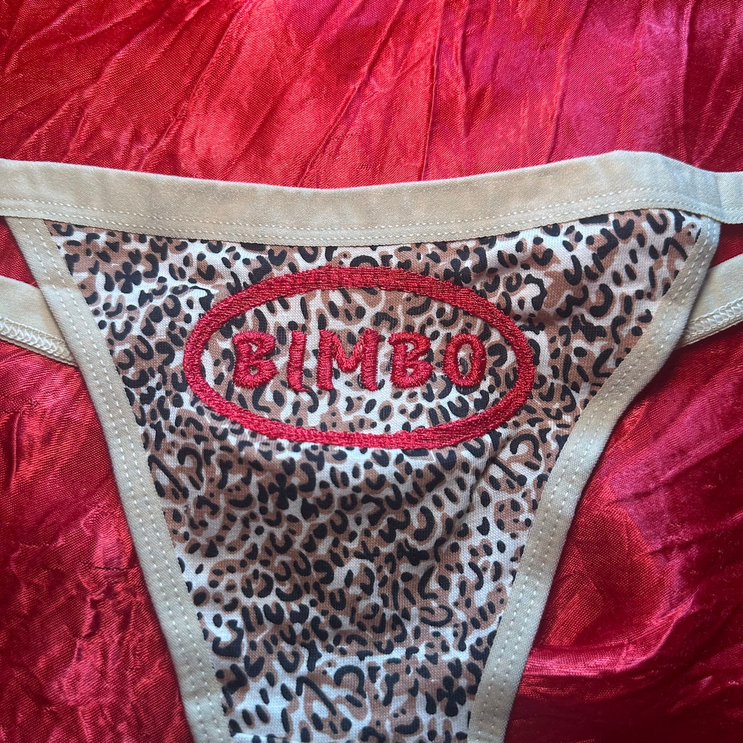 Bimbo Thong (XL) leopard/red