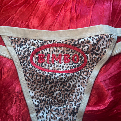 Bimbo Thong (XL) leopard/red