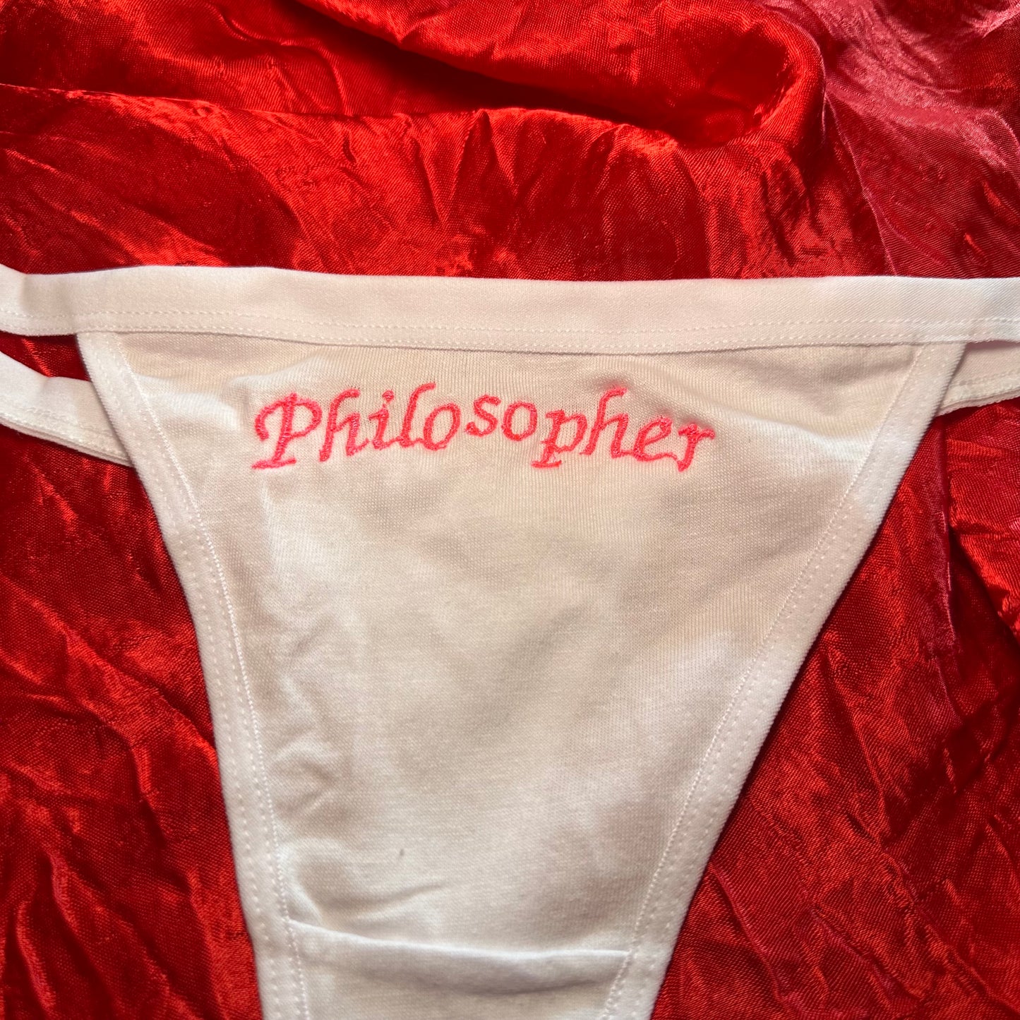 Philosopher Thong (XL) white/pink