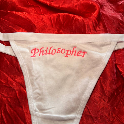 Philosopher Thong (XL) white/pink