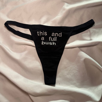 Full Bush Thong (M) black/white
