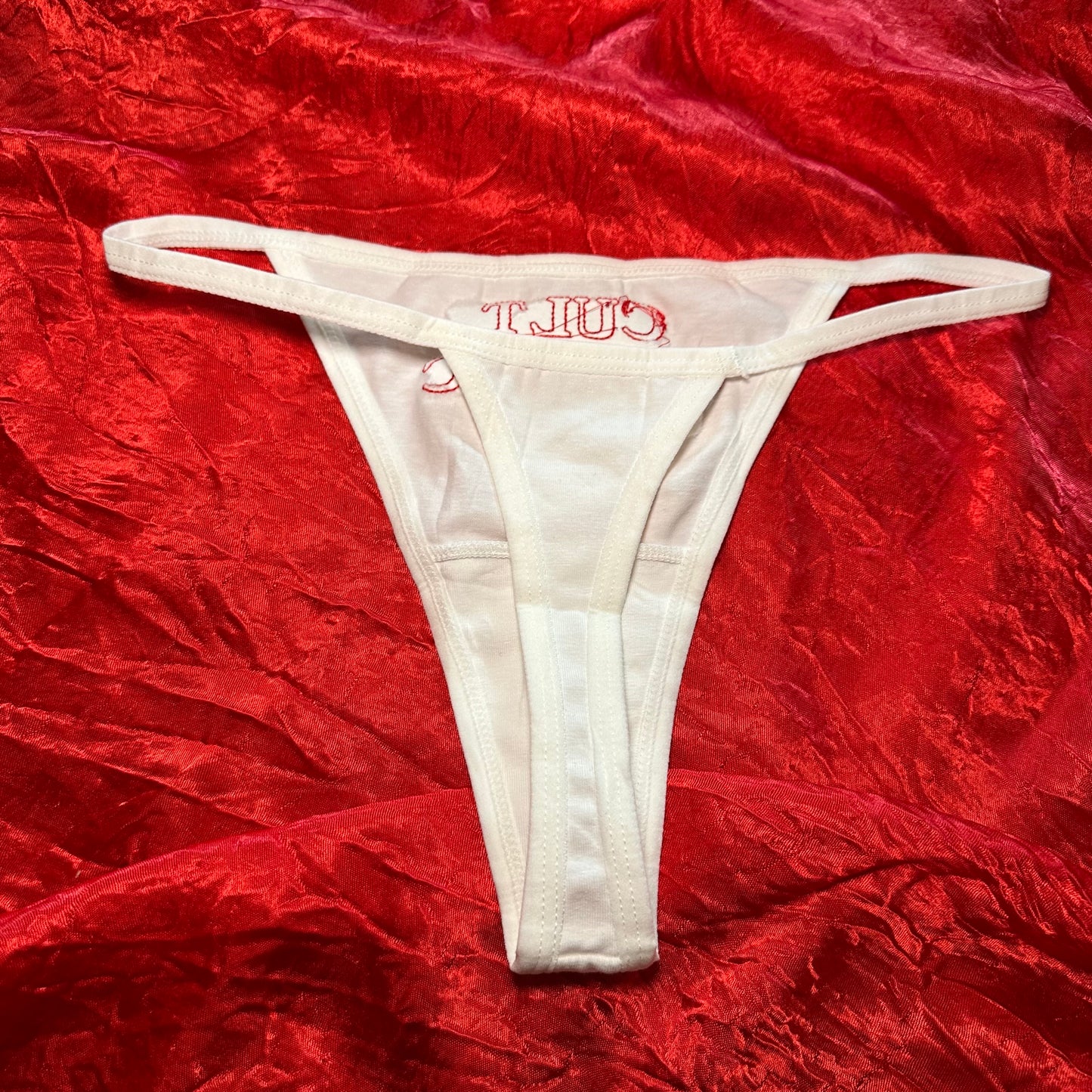 Cult Classic Thong (S) white/red