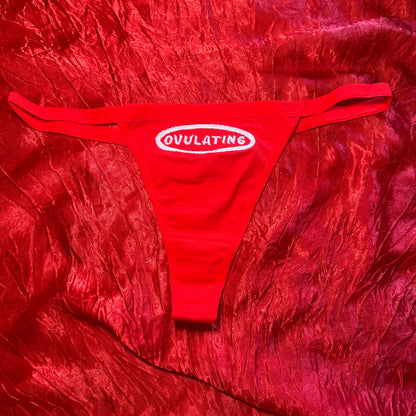 Ovulating Thong (XL) red/whife