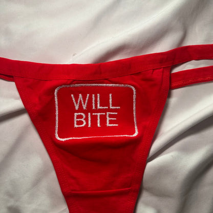 Will Bite Thong (XL) red/white