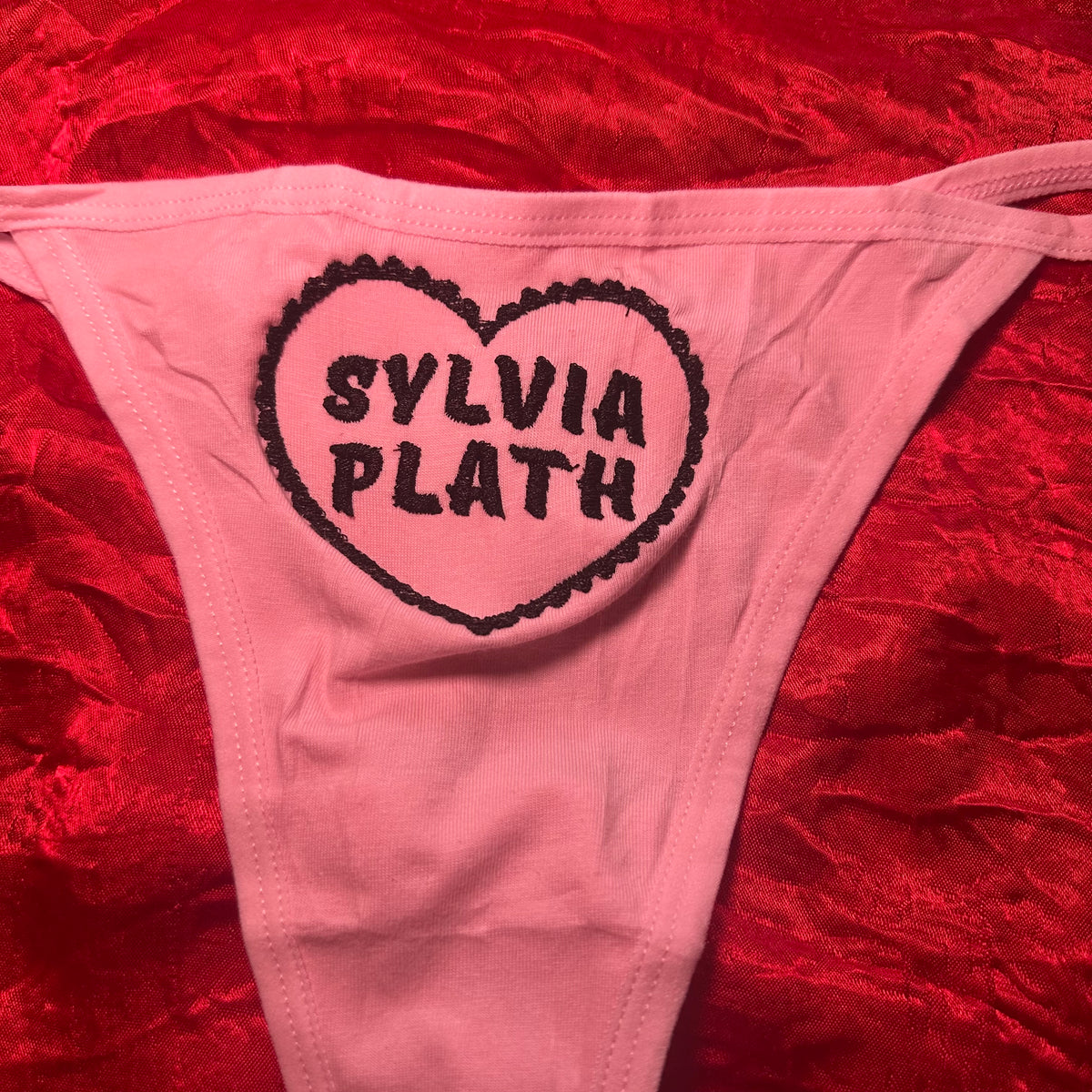 Sylvia Plath Thong (M) pink/black