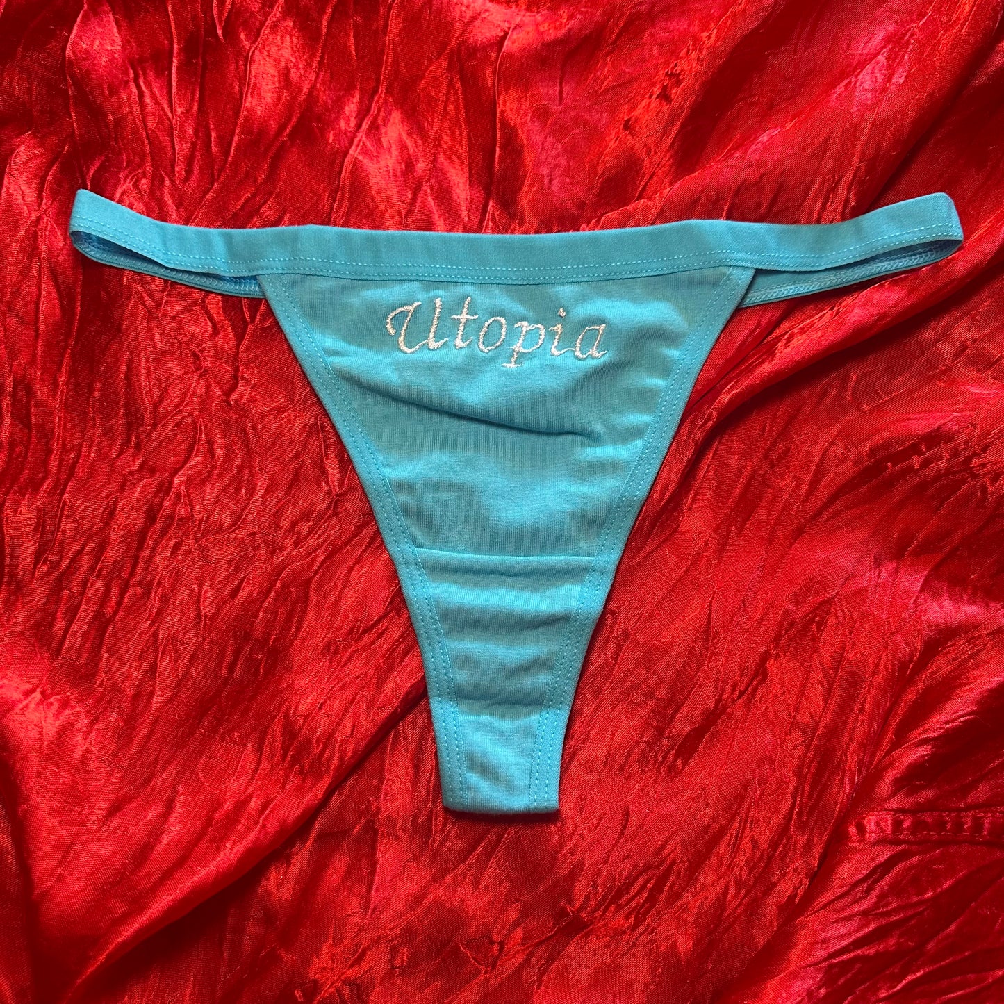 Utopia Thong (S) blue/white