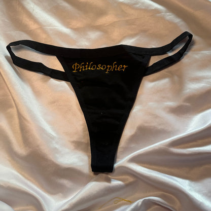Philosopher Thong (M) black/yellow