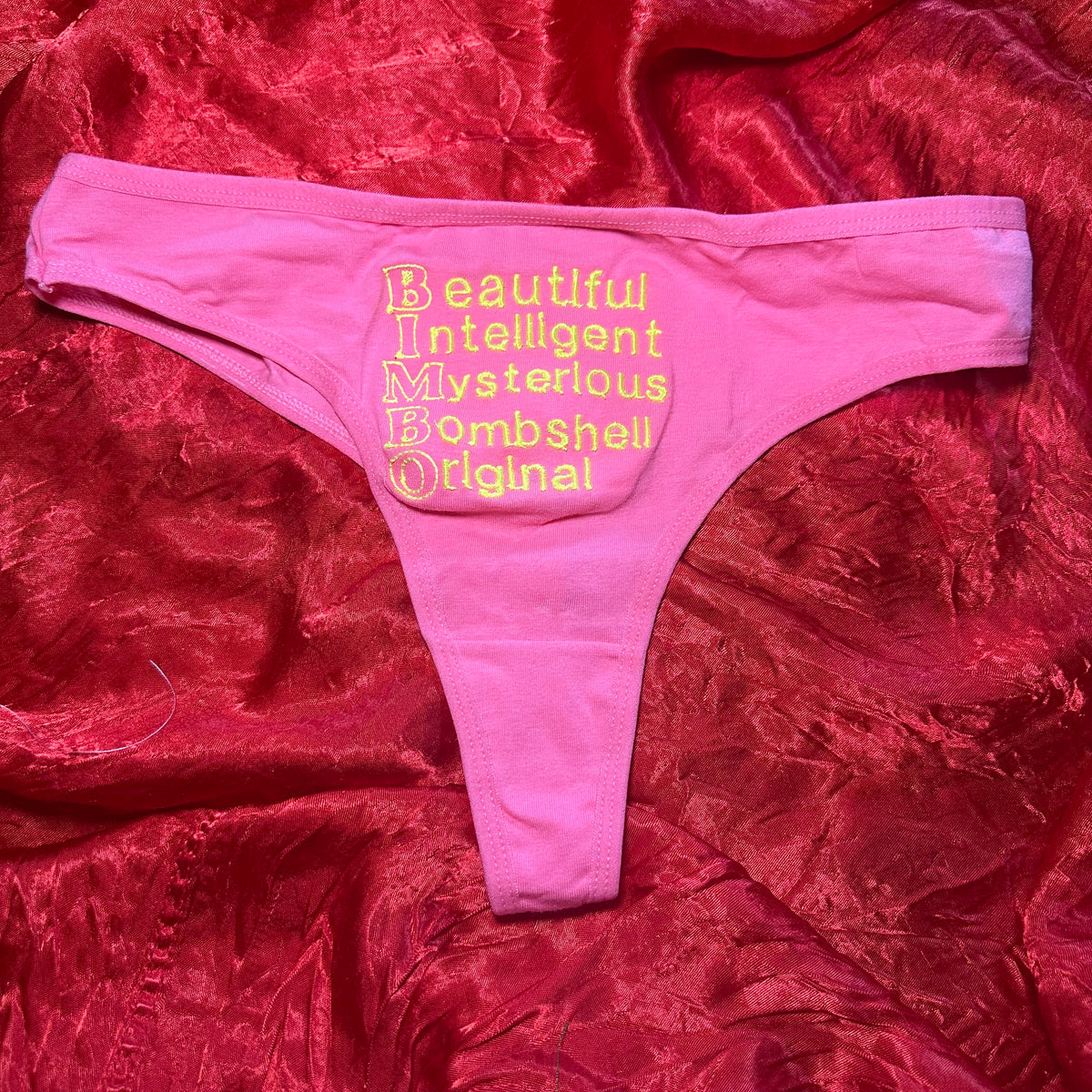 B-I-M-B-O Pantie Thong (L) pink/green