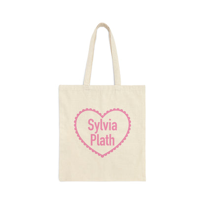 Sylvia Plath Cotton Canvas Tote Bag