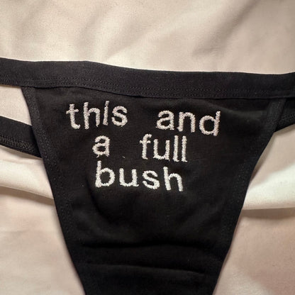 Full Bush Thong (M) black/white