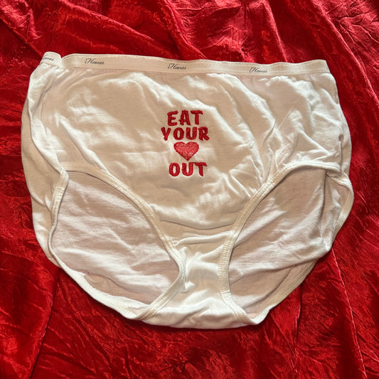 Eat Your Heart Out Briefs (XL) white/red