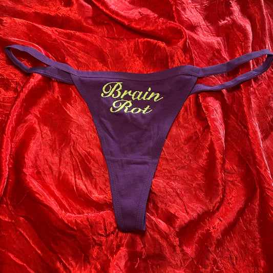 Brain Rot Thong (XL) purple/green