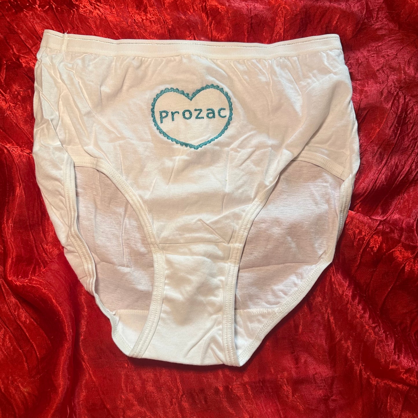 Prozac Panties (S) white/blue