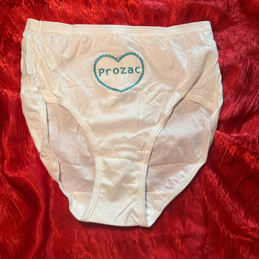 Prozac Panties (S) white/blue