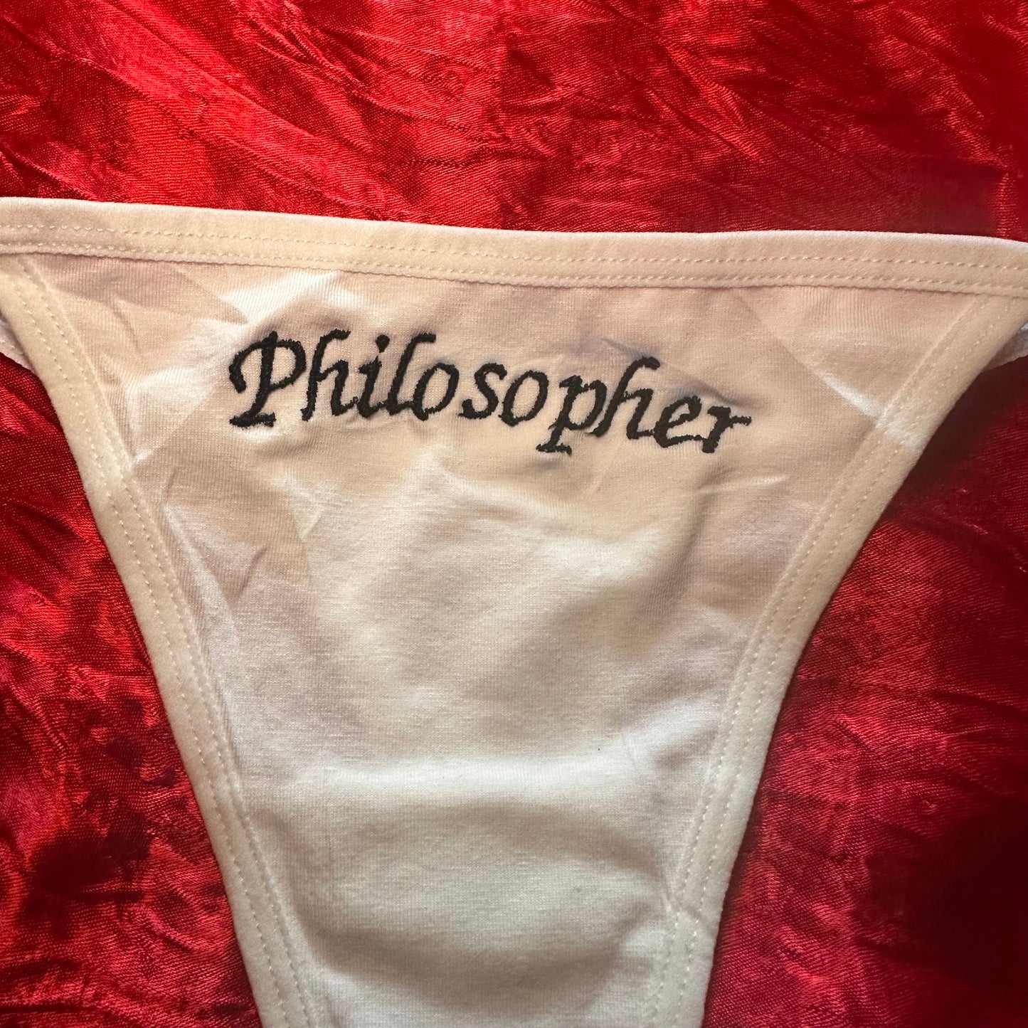 Philosopher Thong (S) white/black