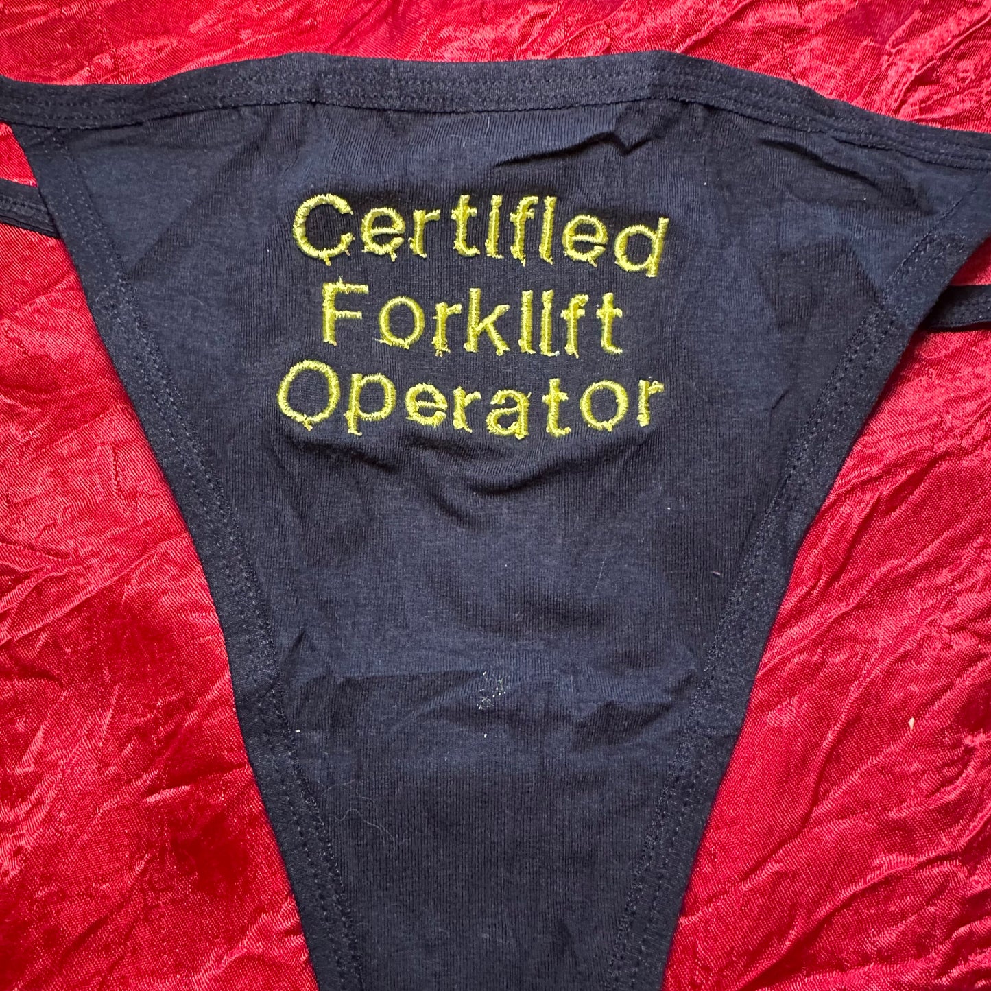 Forklift Thong (XXL) black/yellow