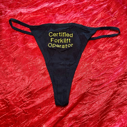 Forklift Thong (XXL) black/yellow