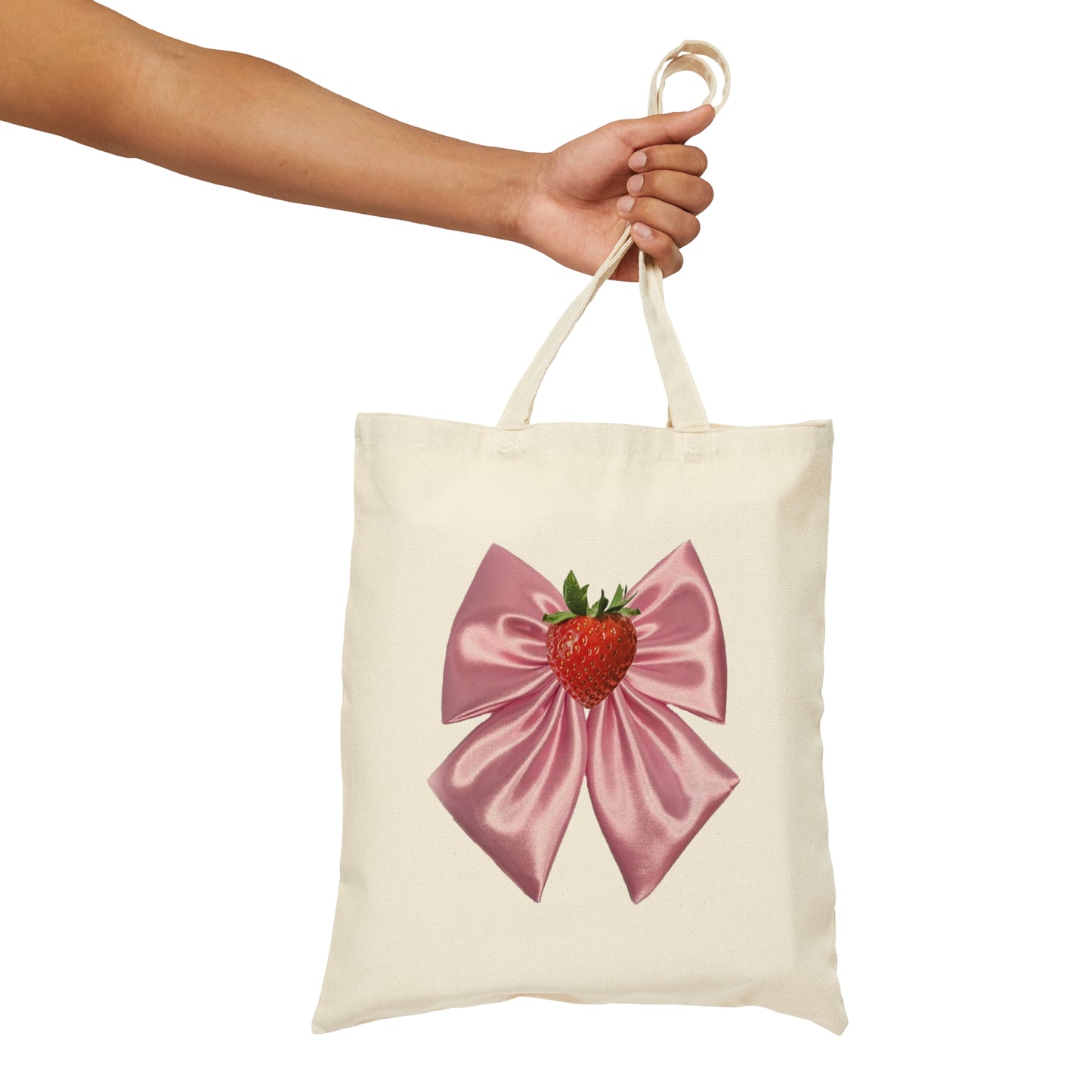 Strawberry Bow Tote Bag