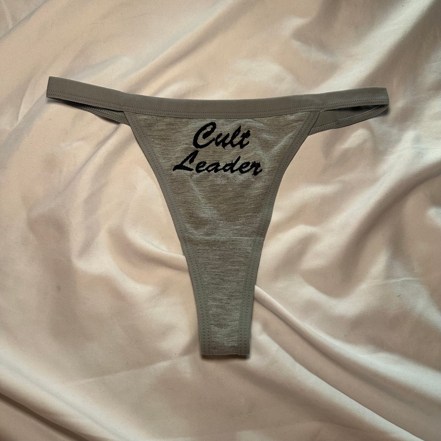 Cult Leader Thong (XS) grey/black