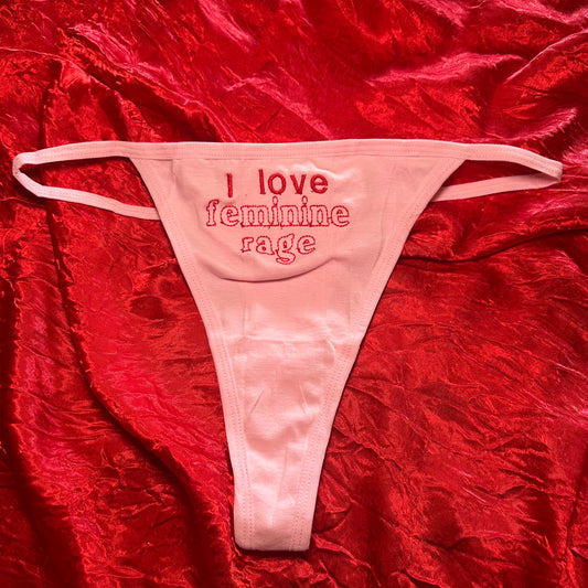Feminine Rage Thong (L) pink/red