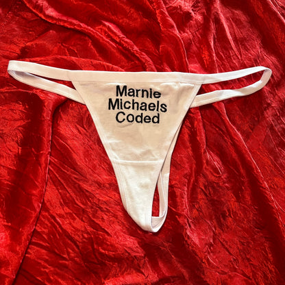 Marnie Michaels Thong (XL) white/black