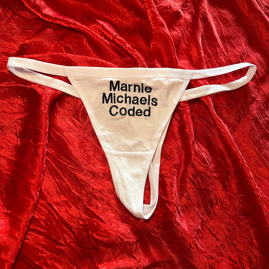 Marnie Michaels Thong (XL) white/black